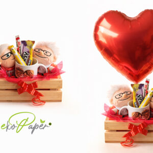 Abuelitos con Globo Corazón